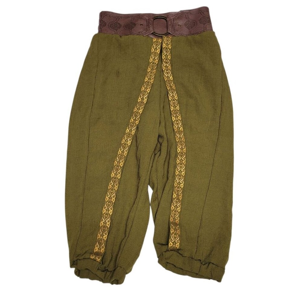 Disney Kids Costume Pants Raya Last Dragon Belt Flowy Green 5/6‎ Halloween Movie
